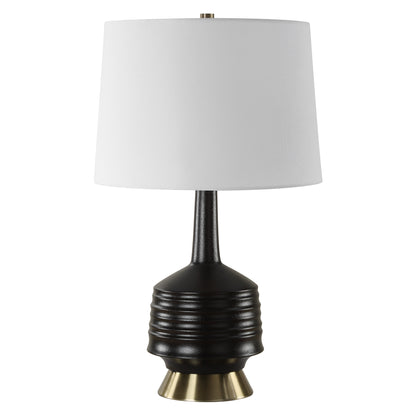 Uttermost Foster Black Glaze Table Lamp 30353-1