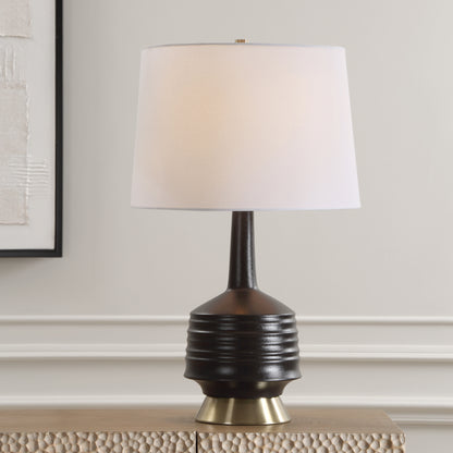 Uttermost Foster Black Glaze Table Lamp 30353-1