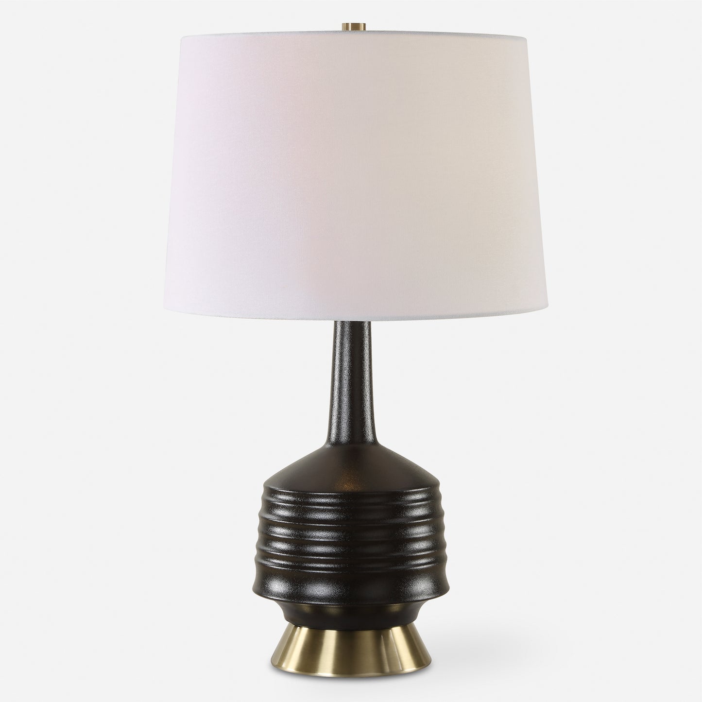 Uttermost Foster Black Glaze Table Lamp 30353-1