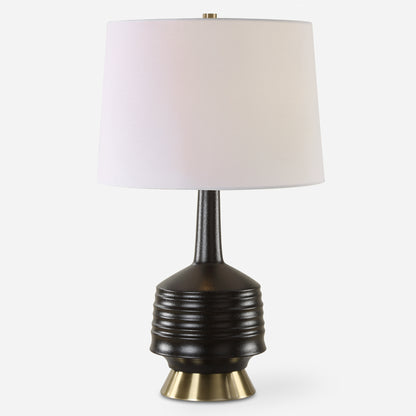 Uttermost Foster Black Glaze Table Lamp 30353-1