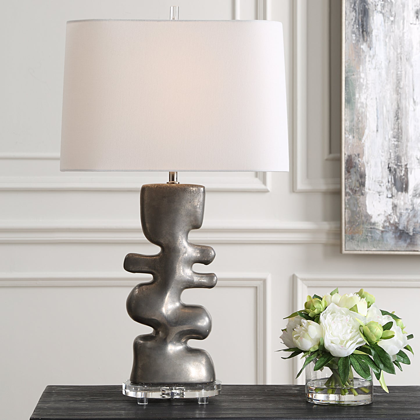 Uttermost Free Flowing Nickel Table Lamp 30408-1