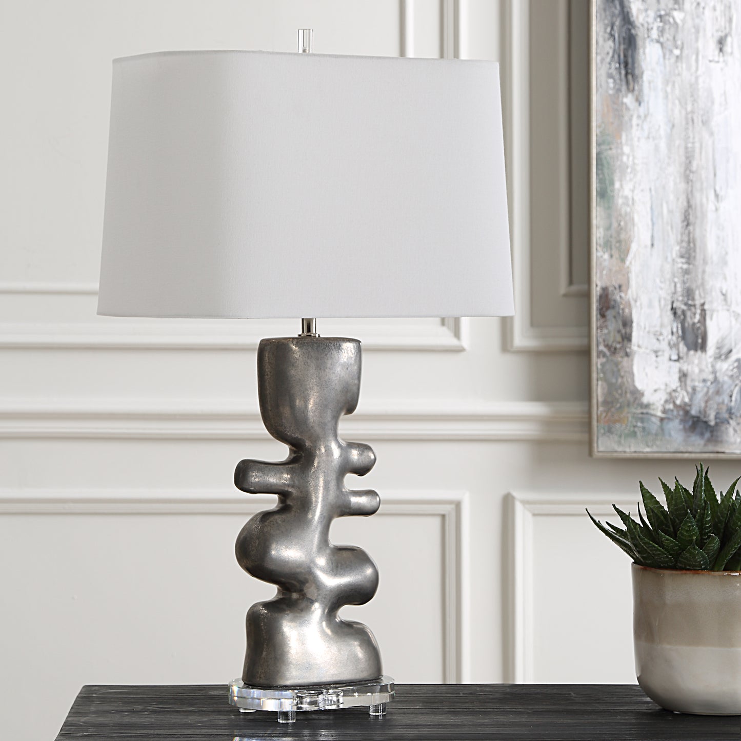 Uttermost Free Flowing Nickel Table Lamp 30408-1