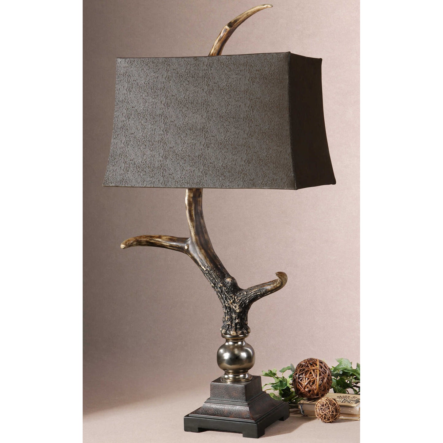 Uttermost Stag Horn Dark Shade Table Lamp 27960