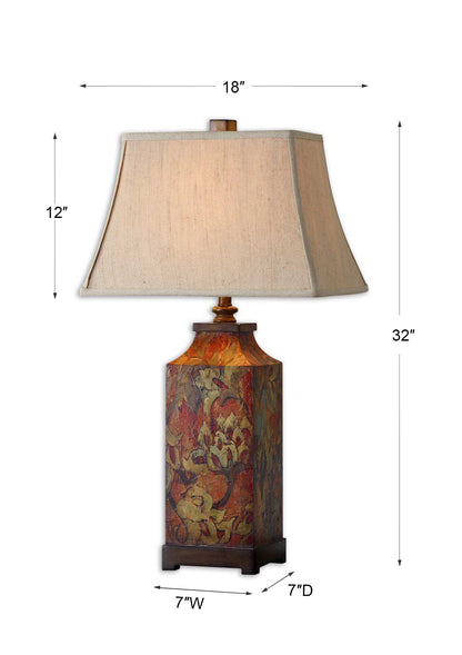 Uttermost Colorful Flowers Table Lamp 27678