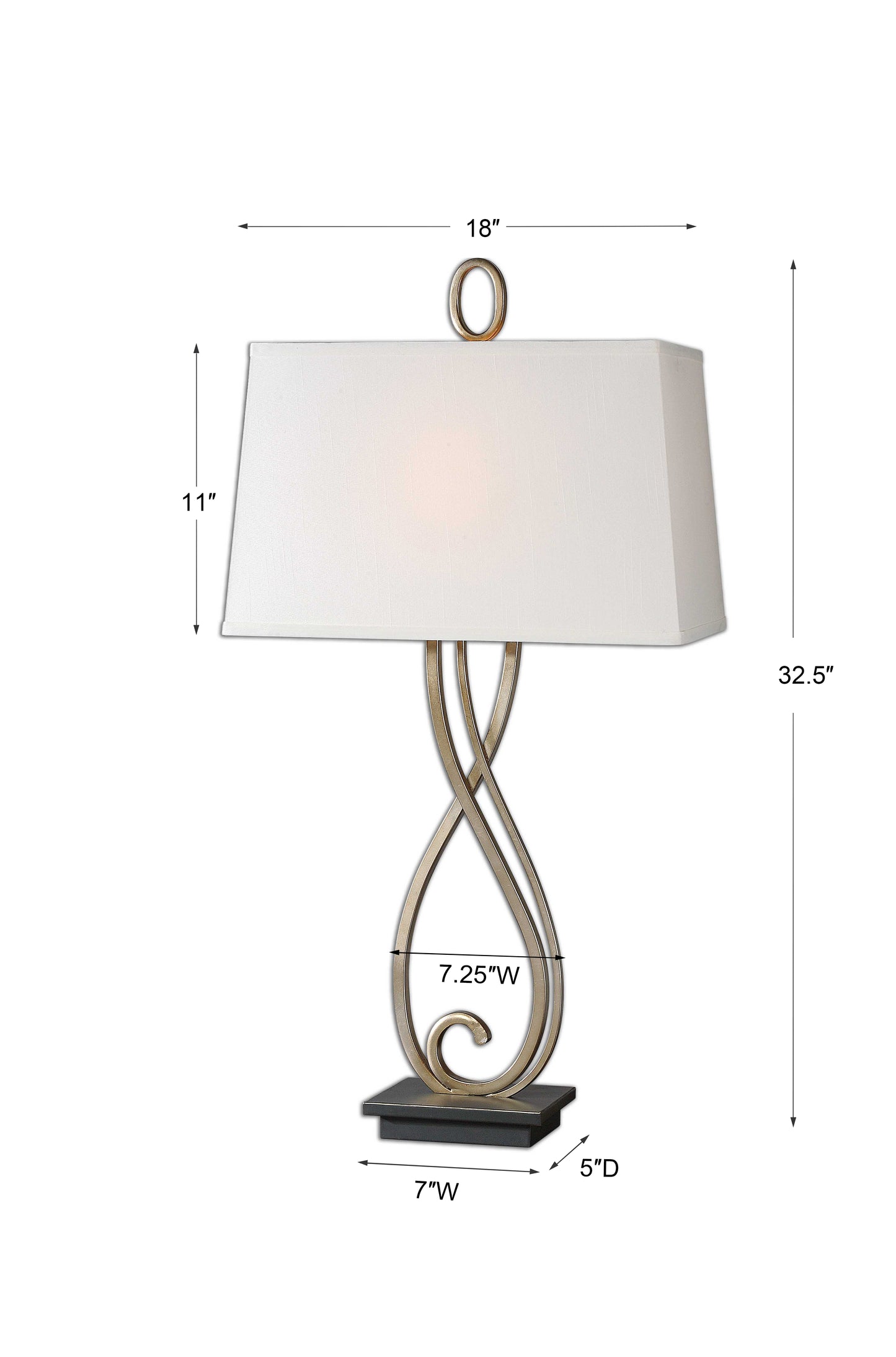 Uttermost Ferndale Scroll Metal Lamp 26341