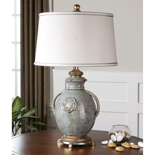 Uttermost Cancello Blue Glaze Lamp 26483