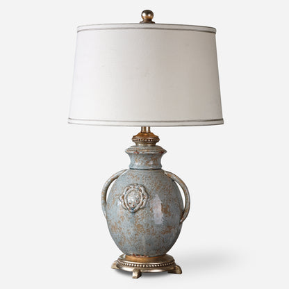 Uttermost Cancello Blue Glaze Lamp 26483