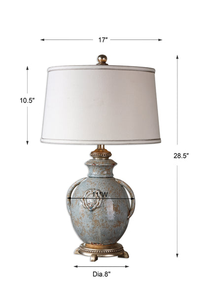 Uttermost Cancello Blue Glaze Lamp 26483