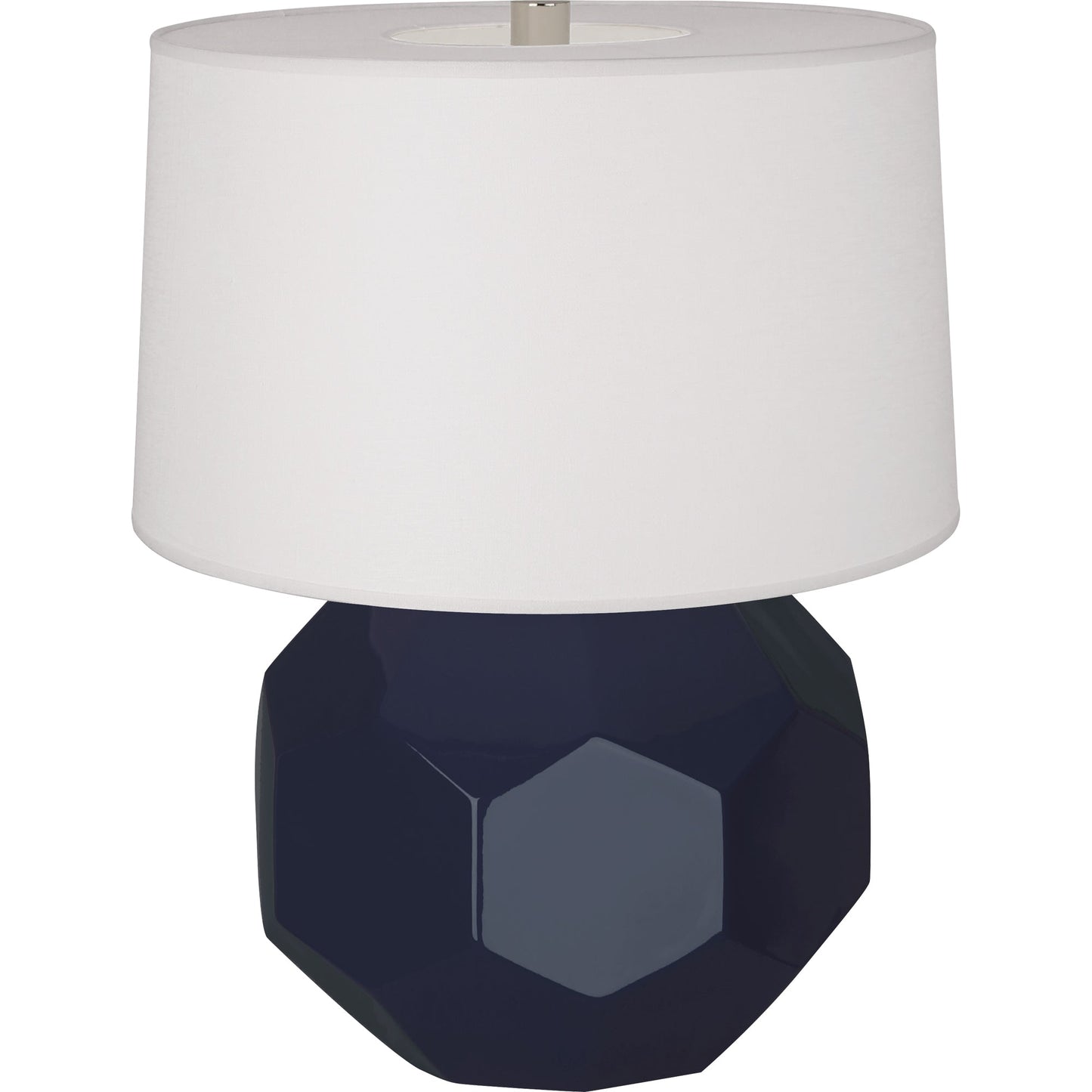 Robert Abbey  Midnight Franklin Table Lamp in Midnight Blue Glazed Ceramic MB01