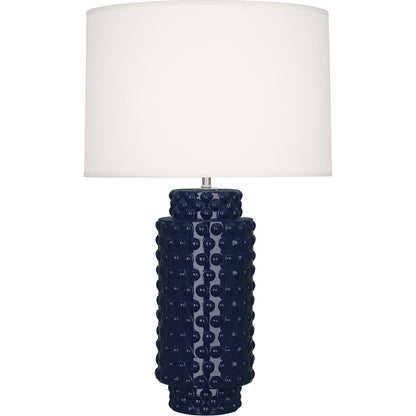 Robert Abbey  Midnight Dolly Table Lamp in Midnight Blue Glazed Textured Ceramic MB800