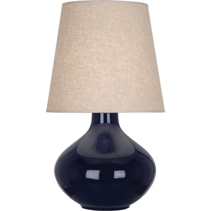 Robert Abbey  Midnight June Table Lamp in Midnight Blue Glazed Ceramic MB991