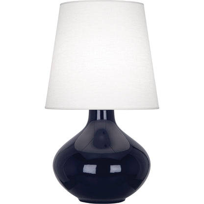 Robert Abbey  Midnight June Table Lamp in Midnight Blue Glazed Ceramic MB993