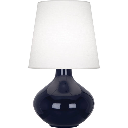 Robert Abbey  Midnight June Table Lamp in Midnight Blue Glazed Ceramic MB993