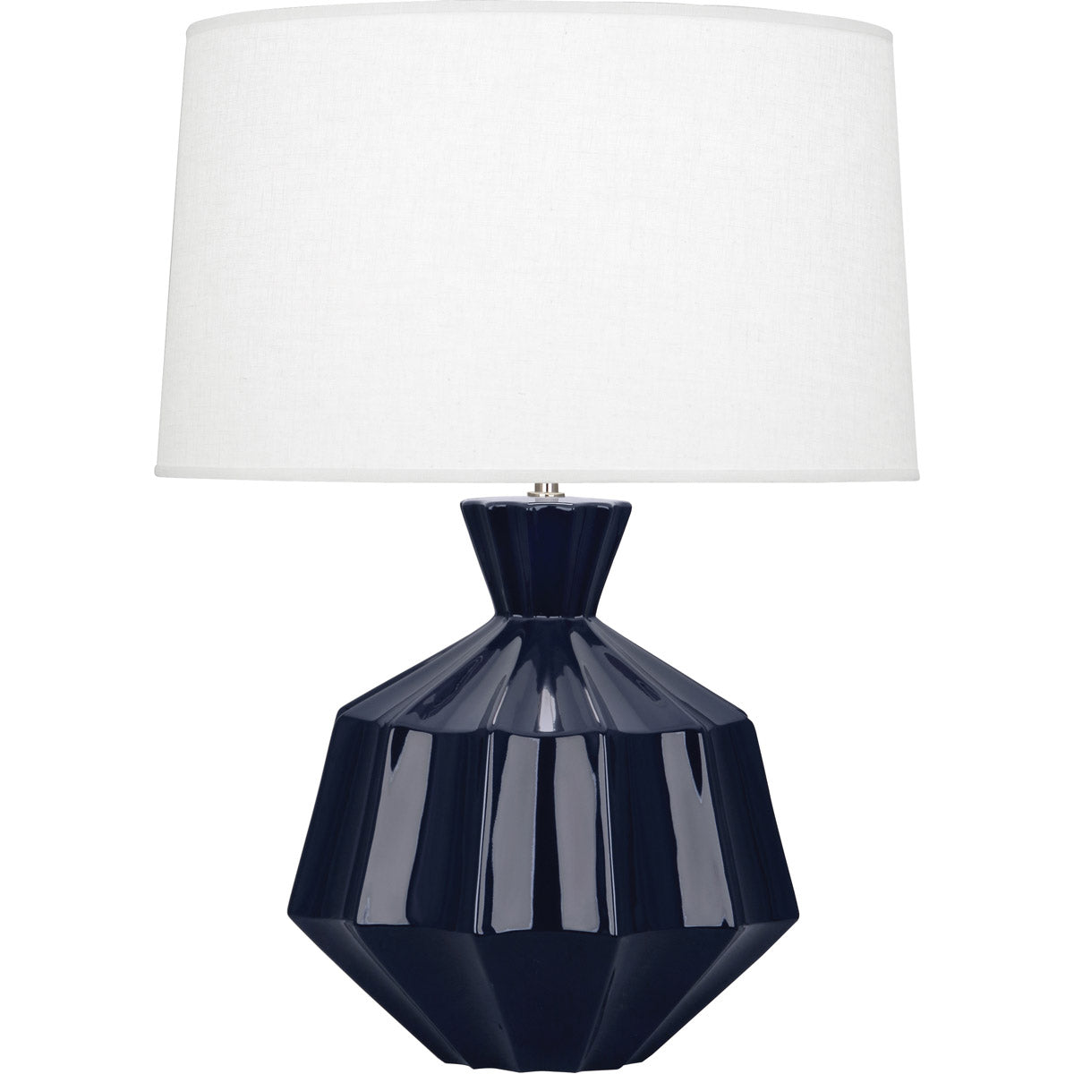 Robert Abbey  Midnight Orion Ceramic Table Lamp in Midnight Blue Glazed Ceramic MB999