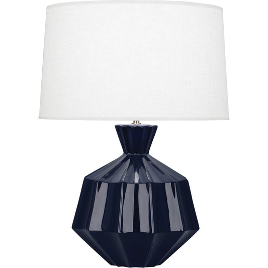 Robert Abbey  Midnight Orion Ceramic Table Lamp in Midnight Blue Glazed Ceramic MB999