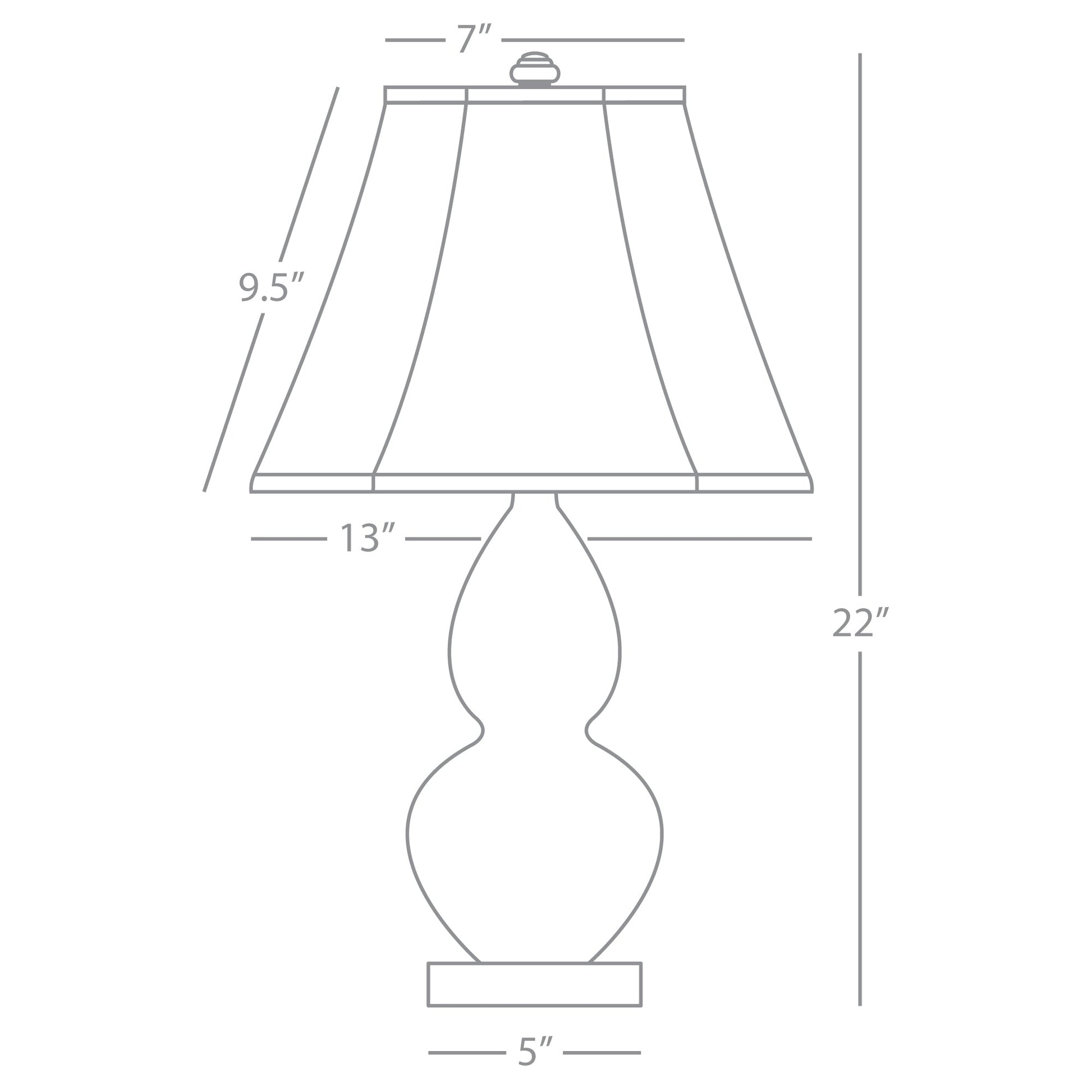 Robert Abbey  Matte Coffee Small Double Gourd Accent Lamp in Matte Coffee Glazed Ceramic with Lucite Base MCF13