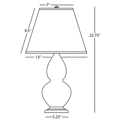 Robert Abbey  Matte Coffee Small Double Gourd Accent Lamp in Matte Coffee Glazed Ceramic with Antique Silver Finished Accents MCF52