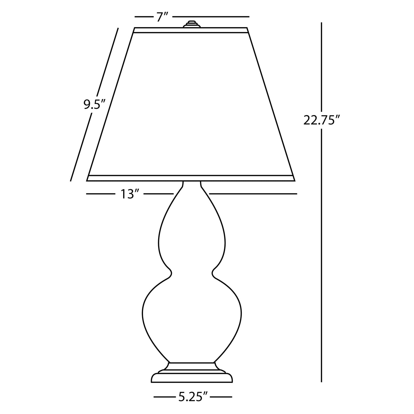 Robert Abbey  Matte Coffee Small Double Gourd Accent Lamp in Matte Coffee Glazed Ceramic with Antique Silver Finished Accents MCF52