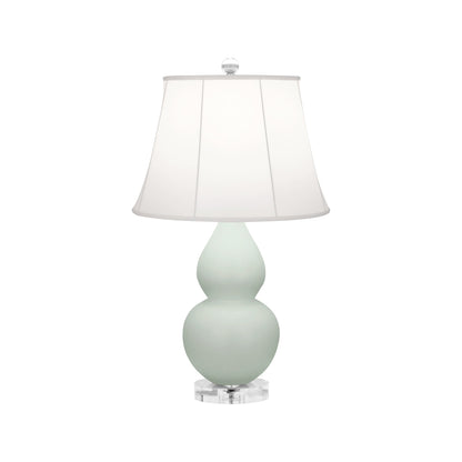 Robert Abbey  Matte Celadon Small Double Gourd Accent Lamp in Matte Celadon Glazed Ceramic with Lucite Base MCL13