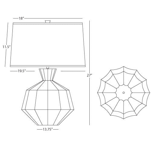 OPEN BOX NEW: Robert Abbey Matte Celadon Orion Table Lamp in Matte Celadon Glazed Ceramic MCL17