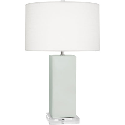 Robert Abbey  Matte Celadon Harvey Table Lamp in Matte Celadon Glazed Ceramic MCL95