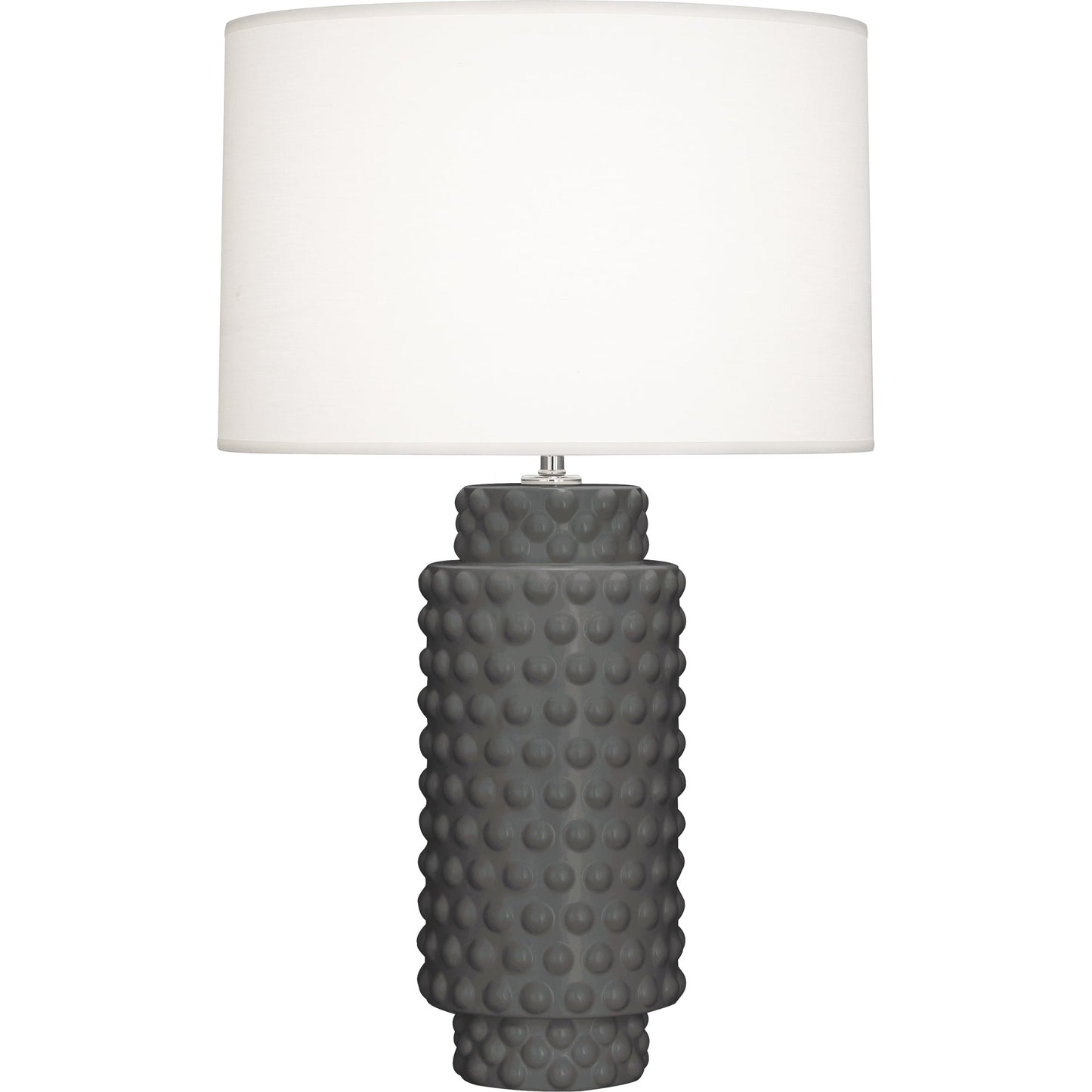 Robert Abbey  Matte Ash Dolly Table Lamp in Matte Ash Glazed Textured Ceramic MCR08