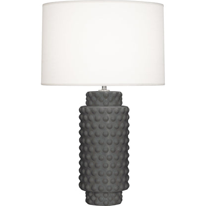 Robert Abbey  Matte Ash Dolly Table Lamp in Matte Ash Glazed Textured Ceramic MCR08