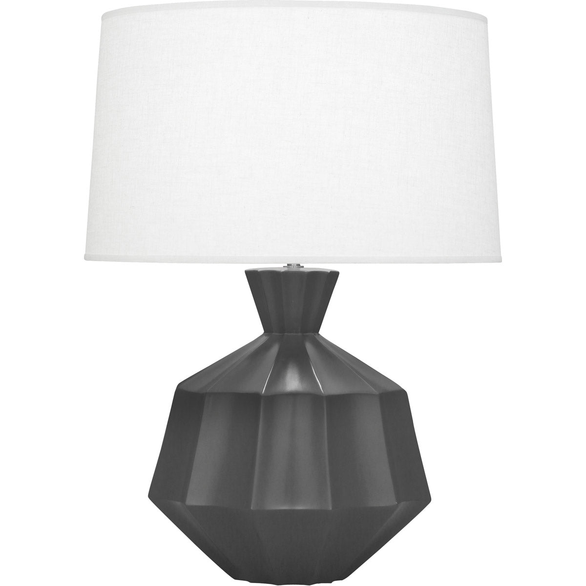 Robert Abbey  Matte Ash Orion Ceramic Table Lamp in Matte Ash Glazed Ceramic MCR17