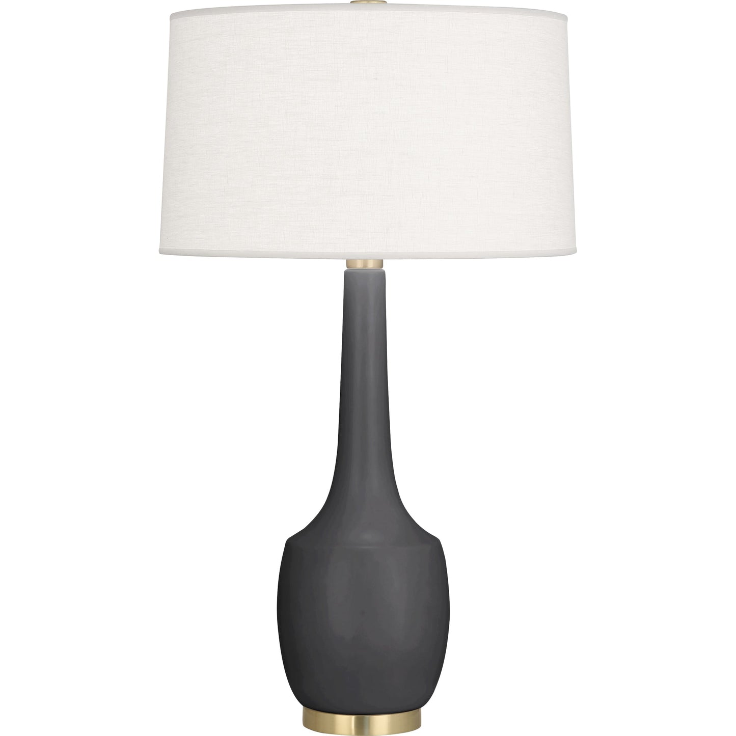 Robert Abbey  Matte Ash Delilah Table Lamp in Matte Ash Glazed Ceramic MCR70