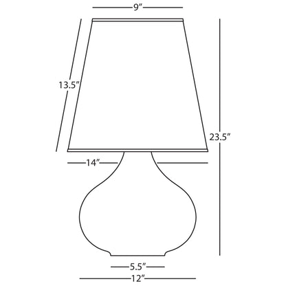 Robert Abbey  Matte Ash June Accent Lamp in Matte Ash Glazed Ceramic MCR91