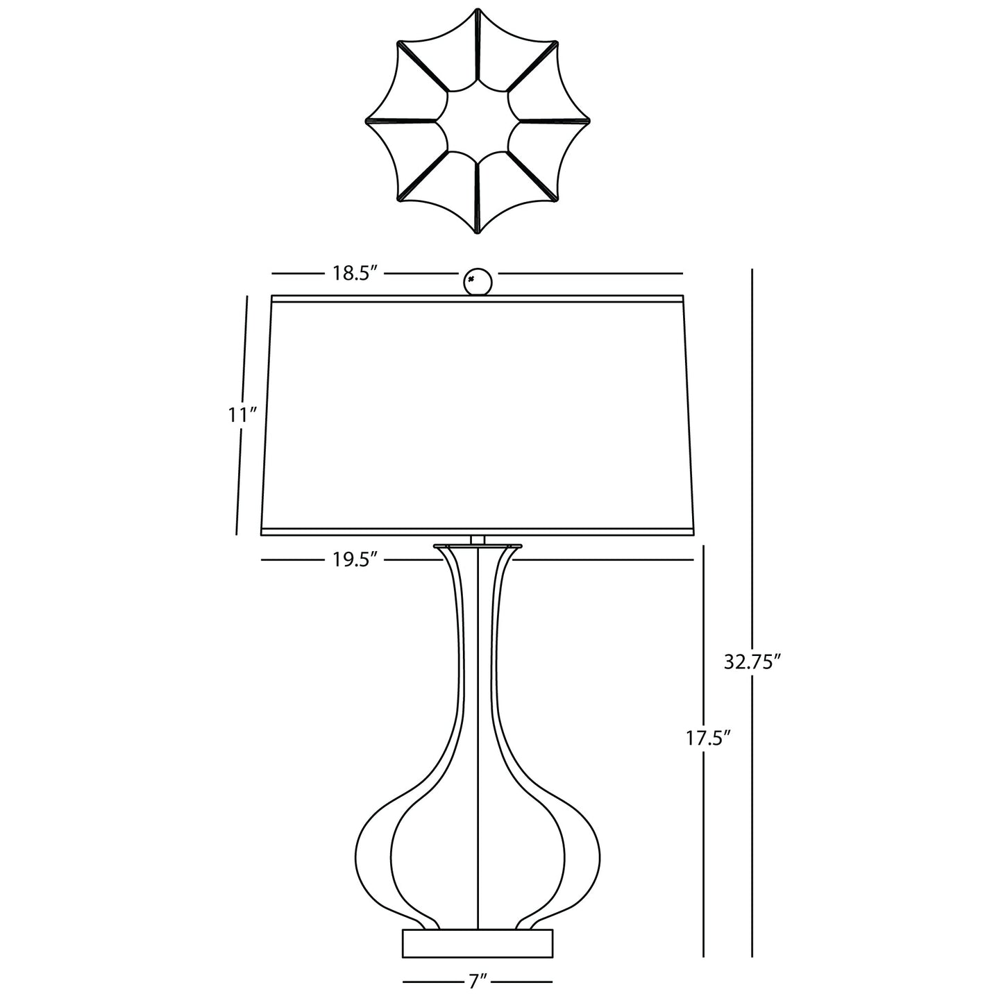 Robert Abbey  Matte Ash Pike Table Lamp in Matte Ash Glazed Ceramic with Lucite Base MCR96