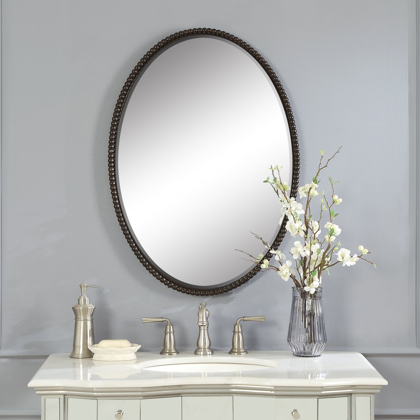 Uttermost Sherise Bronze Oval Mirror 01101 B