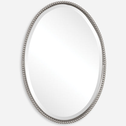 Uttermost Sherise Brushed Nickel Oval Mirror 01102 B