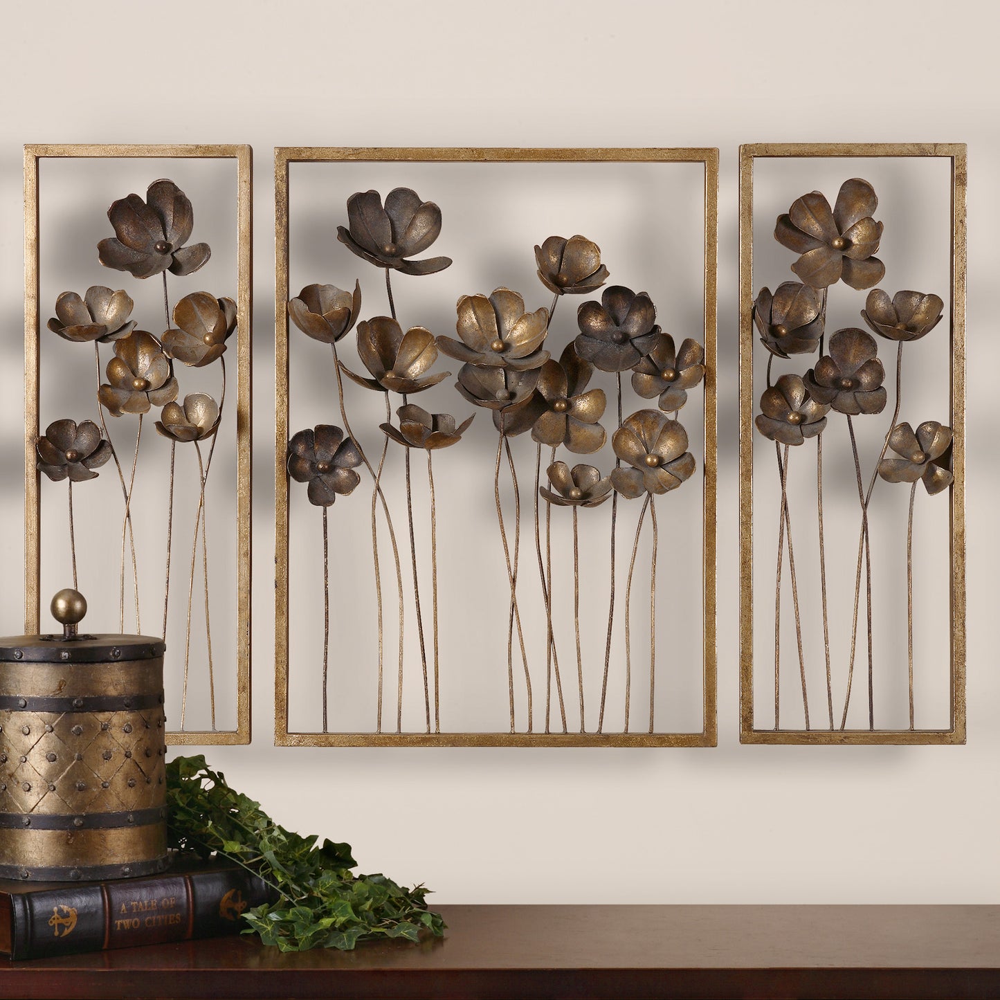 Uttermost Metal Tulips Wall Art Set/3 12785