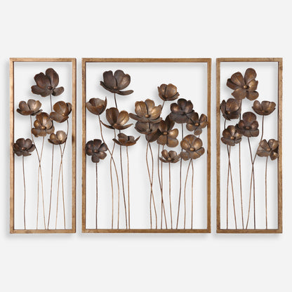 Uttermost Metal Tulips Wall Art Set/3 12785