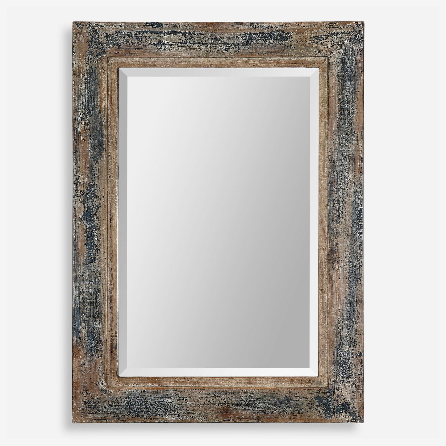 Uttermost Bozeman Distressed Blue Mirror 13829