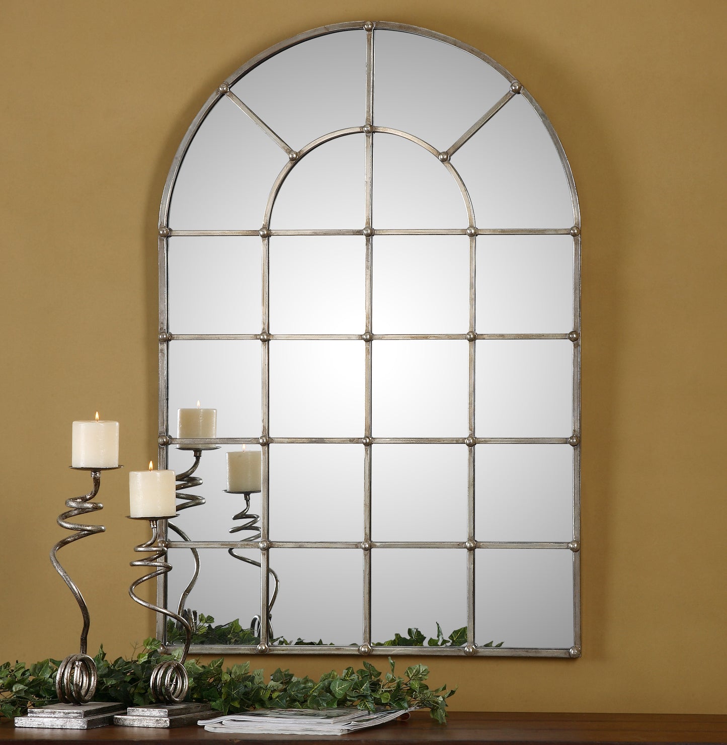 Uttermost Barwell Arch Window Mirror 12875