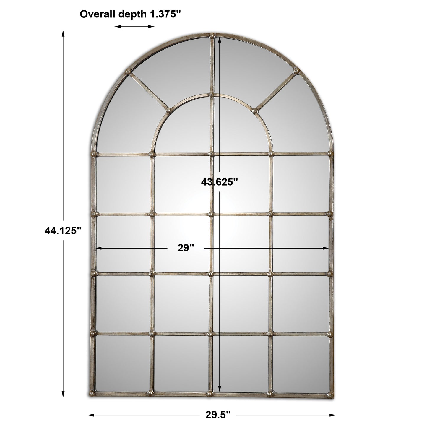 Uttermost Barwell Arch Window Mirror 12875