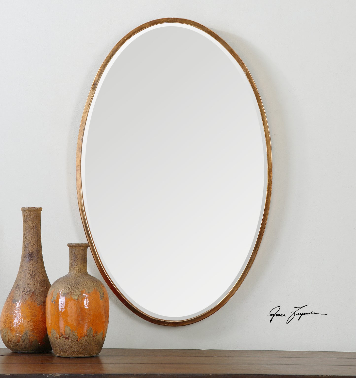 Uttermost Herleva Gold Oval Mirror 12894