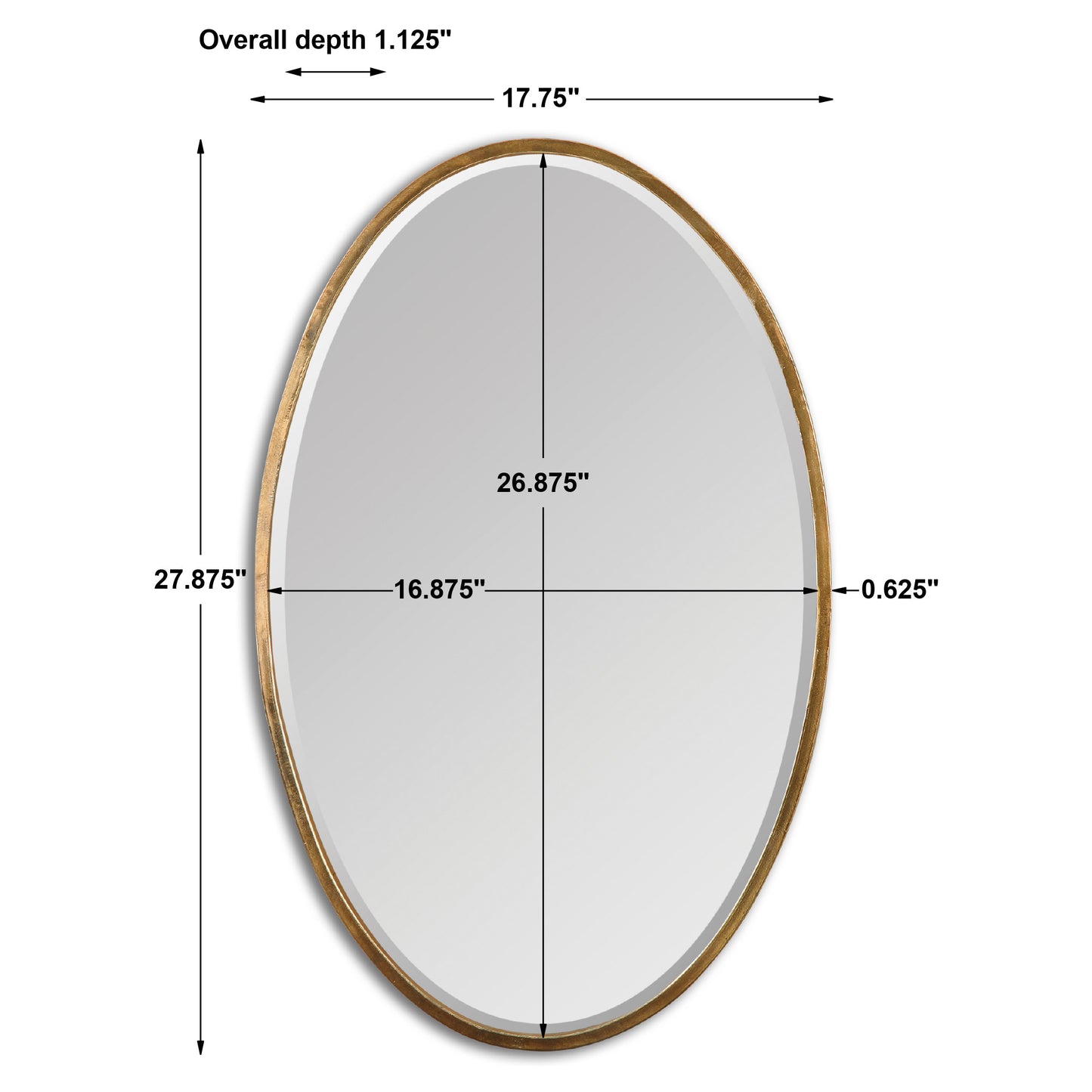 Uttermost Herleva Gold Oval Mirror 12894