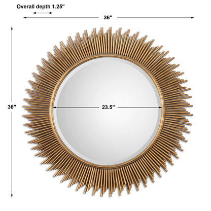 Uttermost Marlo Round Gold Mirror 08137