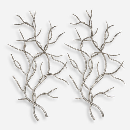 Uttermost Silver Branches Wall Art S/2 04053