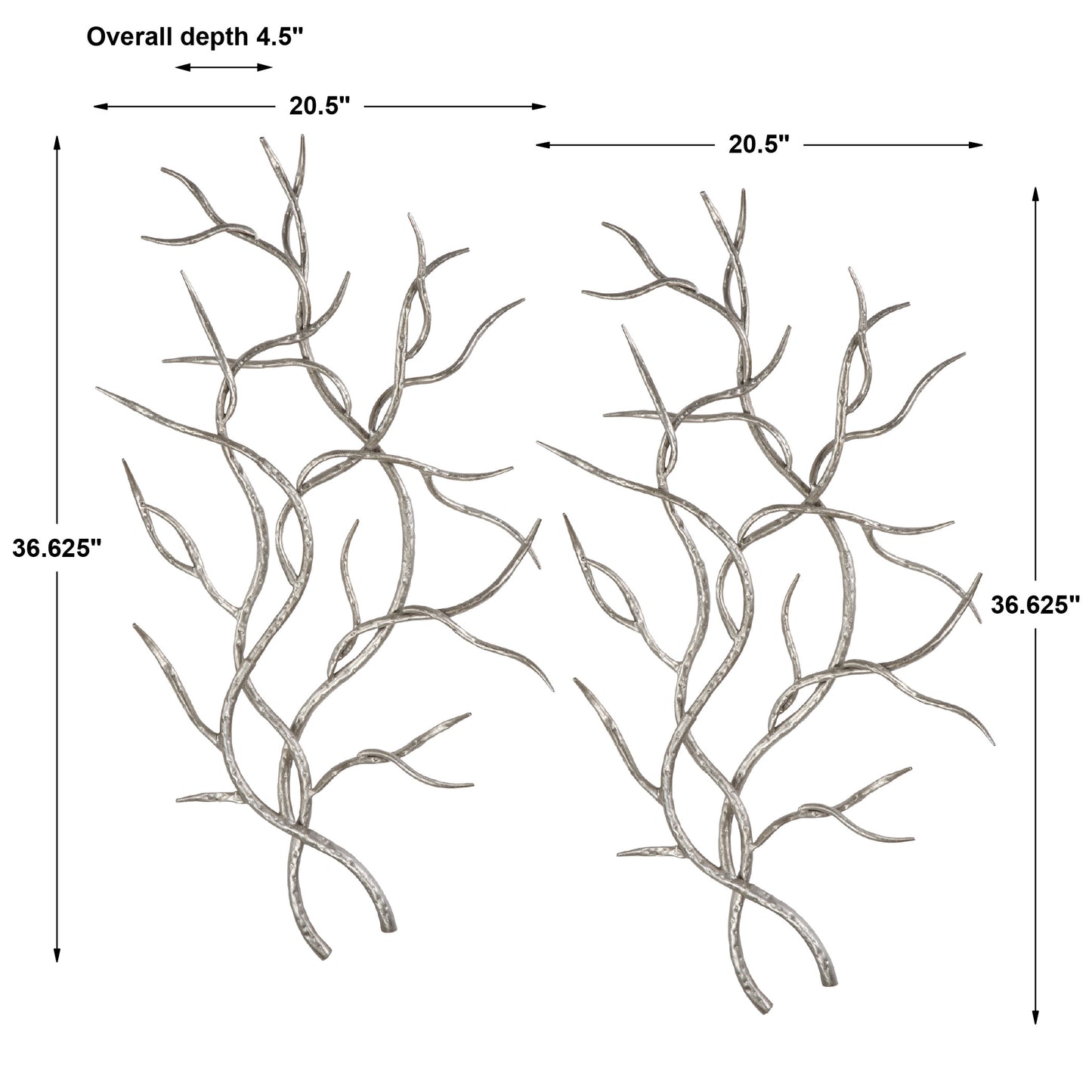 Uttermost Silver Branches Wall Art S/2 04053