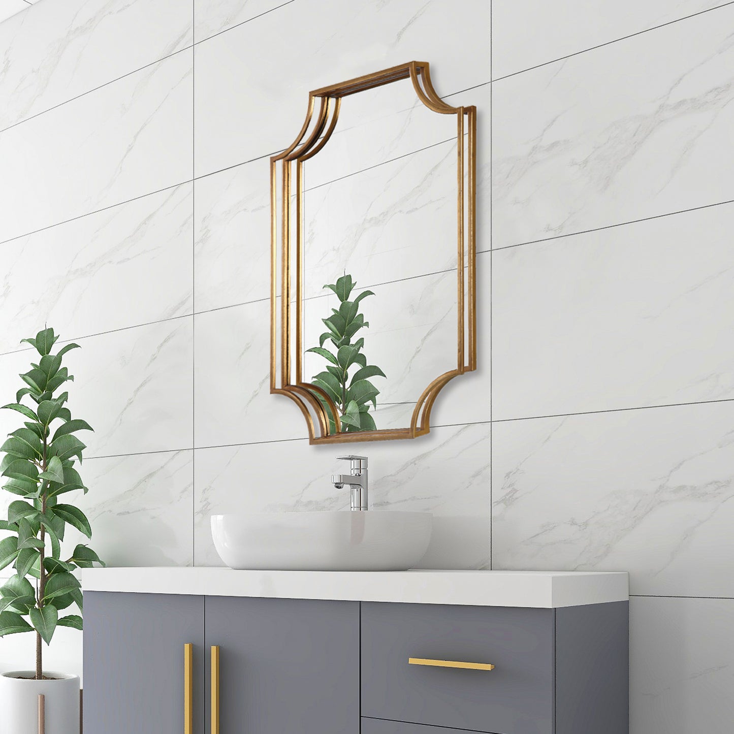 Uttermost Lindee Gold Wall Mirror 09123