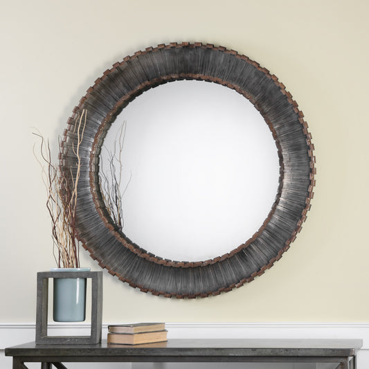 Uttermost Tanaina Silver Round Mirror 09175