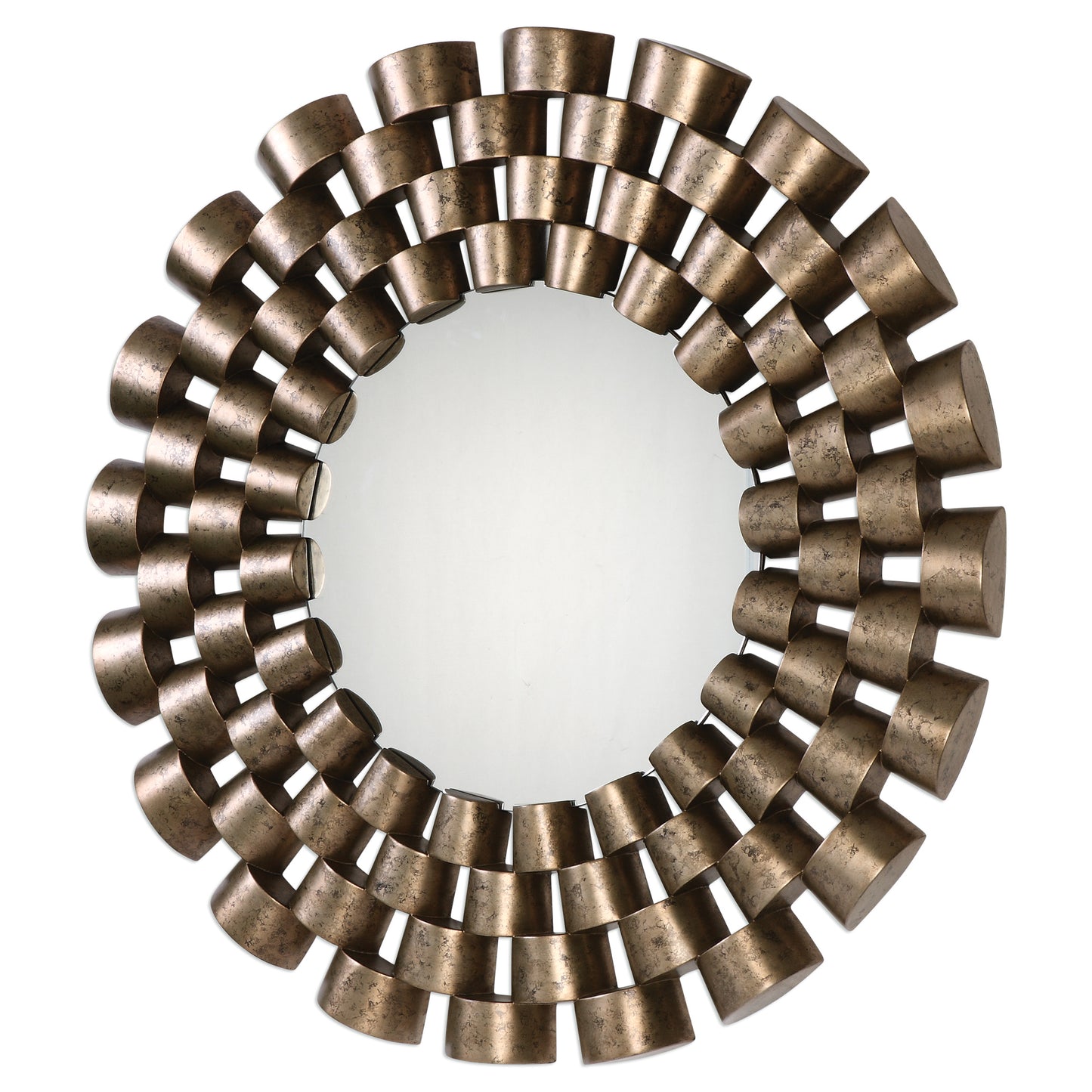 Uttermost Taurion Silver Leaf Round Mirror 09136