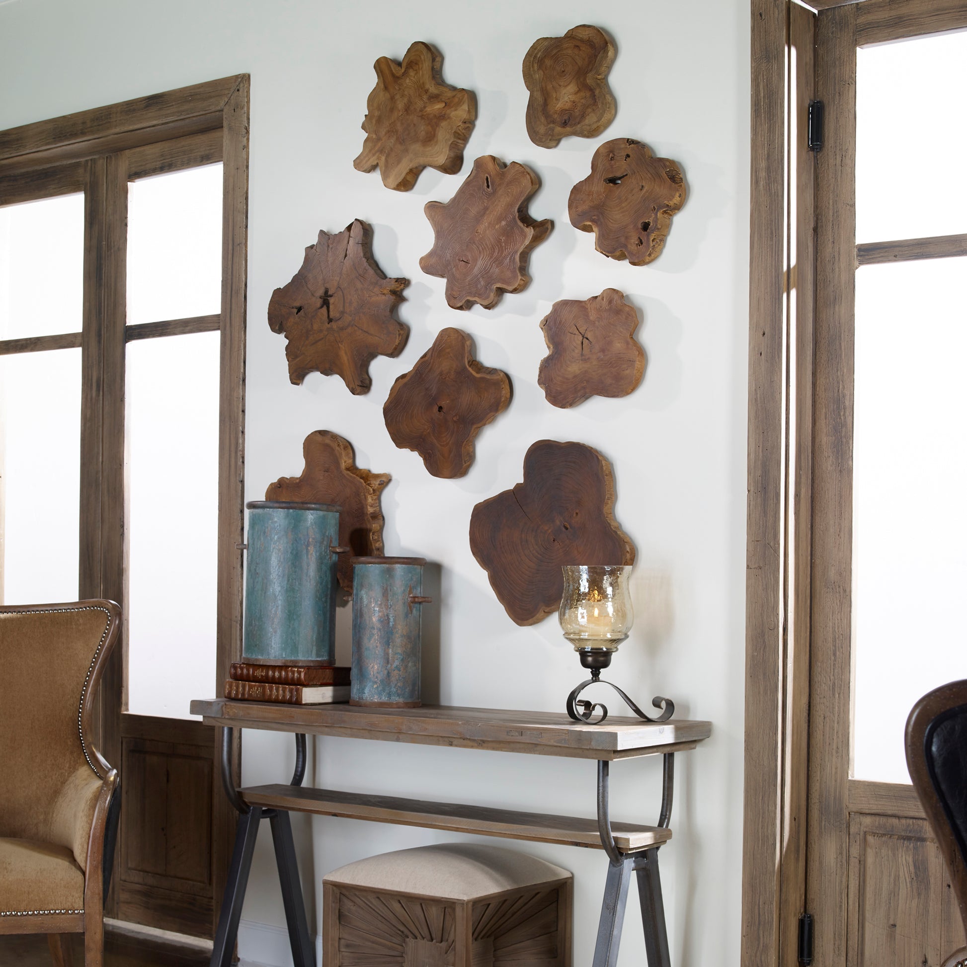 Uttermost Kalani Teak Wall Art Set/3 04085