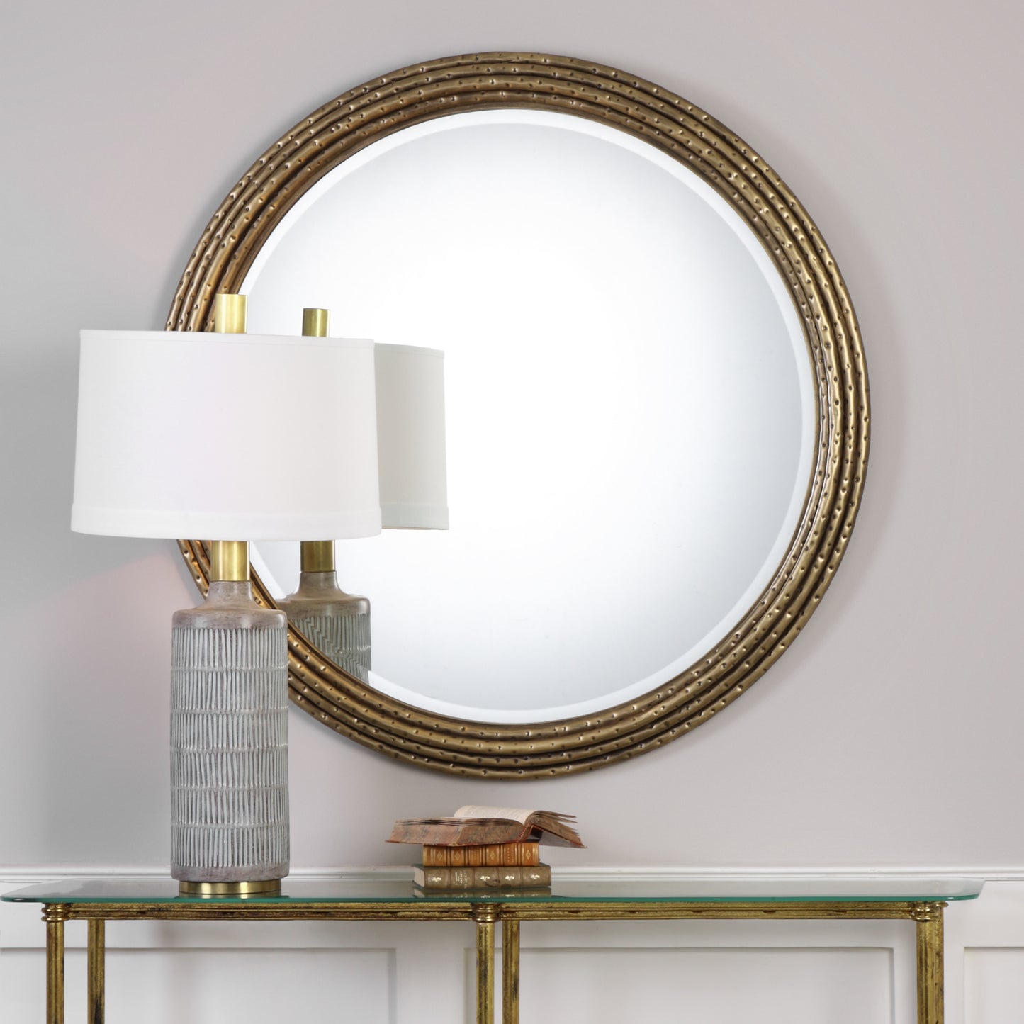 Uttermost Spera Round Gold Mirror 09183