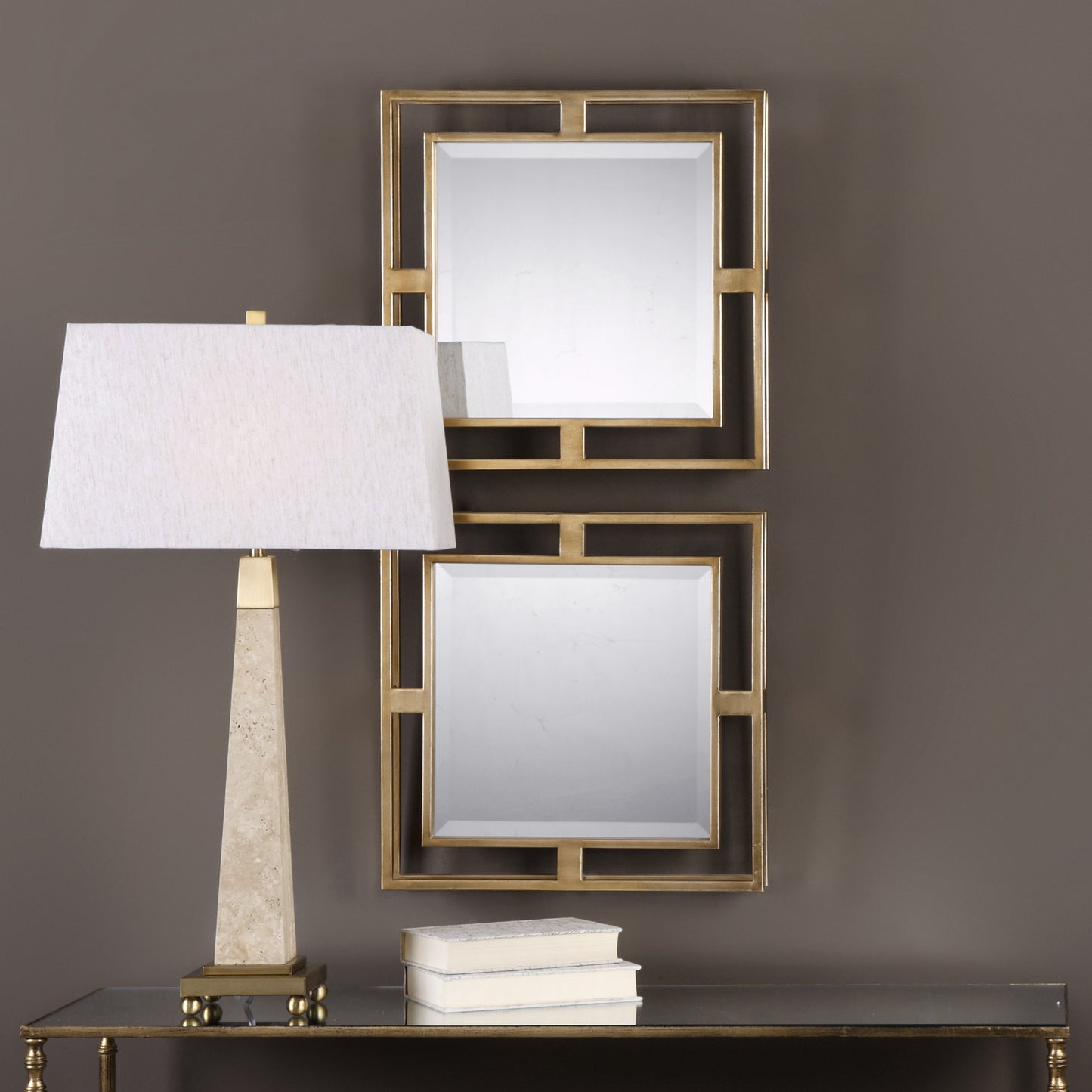 Uttermost Allick Gold Square Mirrors S/2 09234