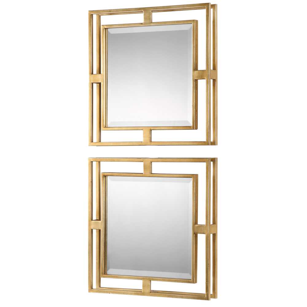 Uttermost Allick Gold Square Mirrors S/2 09234